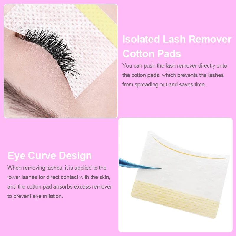 40 個使い捨て綿まつげパッチステッカーまつげを除去するためのアイパッドパッチまつげエクステンション女性メイクツール