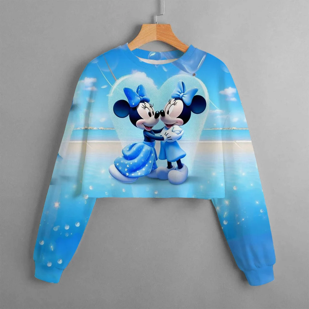 Casual Neue Herbst Disney kinder Kleidung Mädchen Kurze Hoodie Pullover Frohe Weihnachten Mickey Maus drucken Komfortable Top