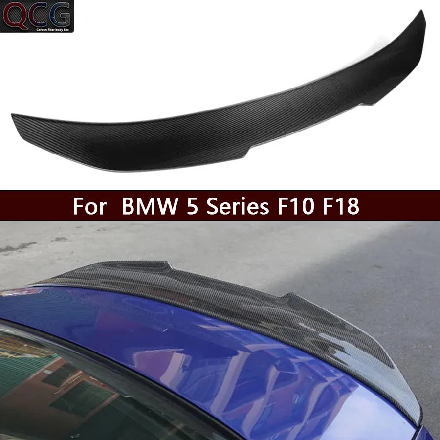 For BMW 5 Series F10 F18 520i 530i Carbon Fiber Spoiler Shunt Rear Tail fins Retrofit the Car Wing Car Accessories Body Kits
