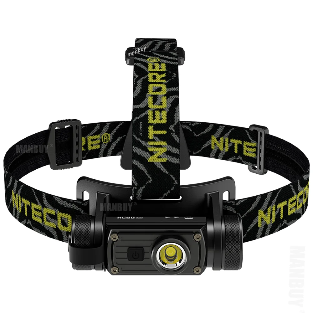 NITECORE HC60Wv2 HC60v2 1200Lm UsbC Charging Headlamp NL1834 3400mAh Rechargeable Battery Waterproof Outdoor Search Hunt Camping