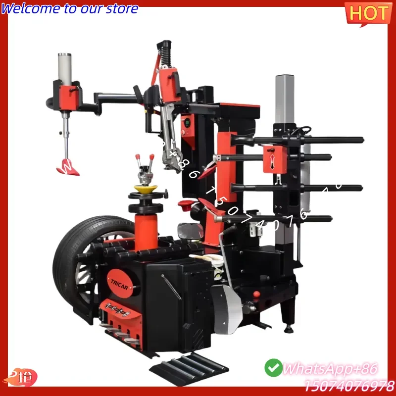 2026 28-Inch Auto Non-Touch Tire Changer Machine with Full Auto Lifter Tire Picker No Pry Bar No Disc Swing Arm CE