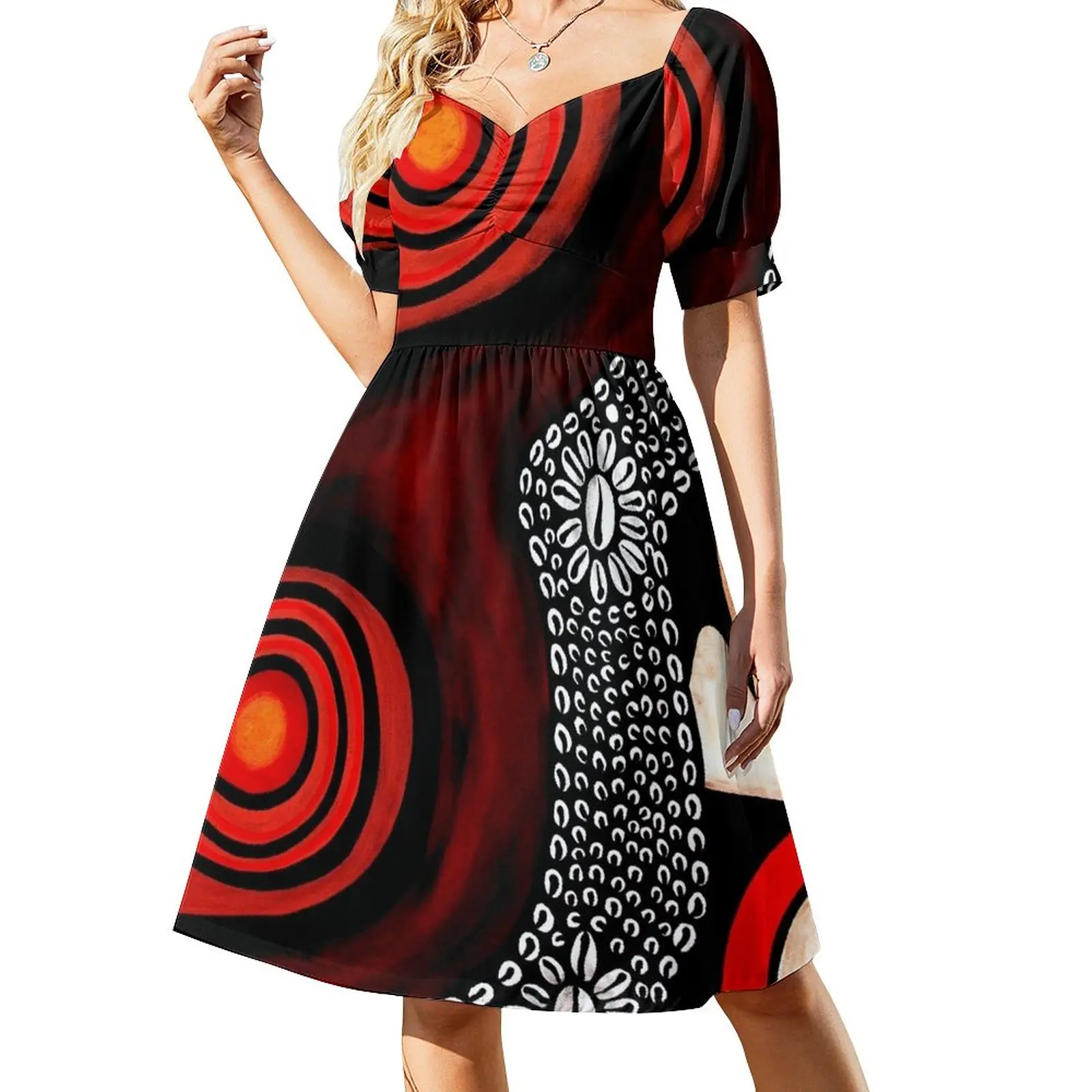 

#396B - Segments Of Life II - Artist Nathalie Le Riche Sleeveless Dress party dress women elegant luxury