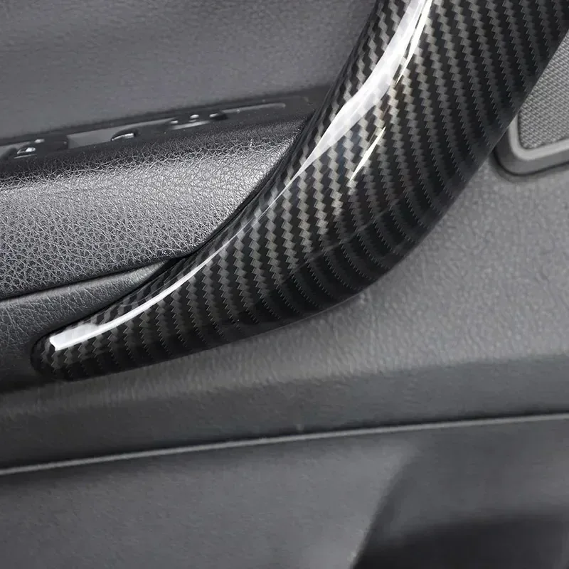 For BMW 1 2 Series F20 F21 F22 F23 2012-2018 ABS Carbon Fiber Car Inner Door Armrest Handle Cover Trim Interior Car Accessories view 3