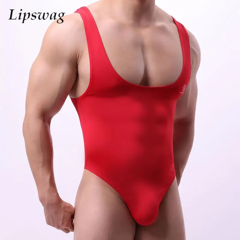 

Sleepwear Sexy Mens Slim Stretch Bodycon Bodysuits Summer Casual Breathable Sleeveless Pure Color Brief Jumpsuits Mens Playsuits