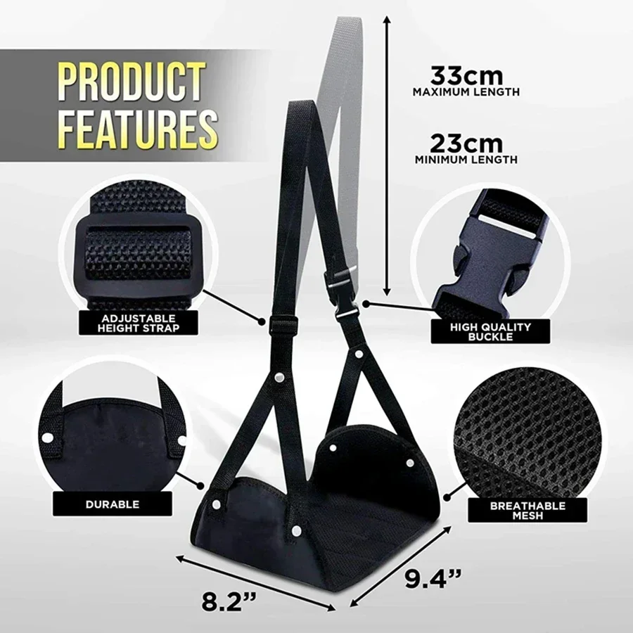 Office Pain Relief Foot Hammock Travel Foam Flight Airplane Adjustable Pillows Portable Footrest Leg Hammock