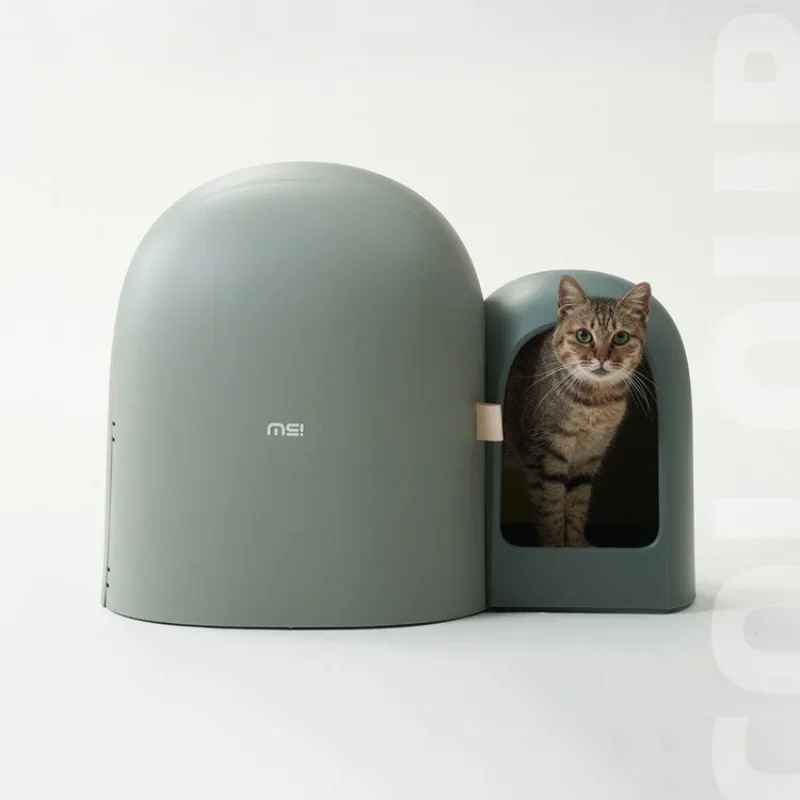 

Cat Litter Box, Totally-Closed Toilet for Cats, Large Space,Leak-Proof, Odor-Free, Includes Scoop, New Modern Design, 2023