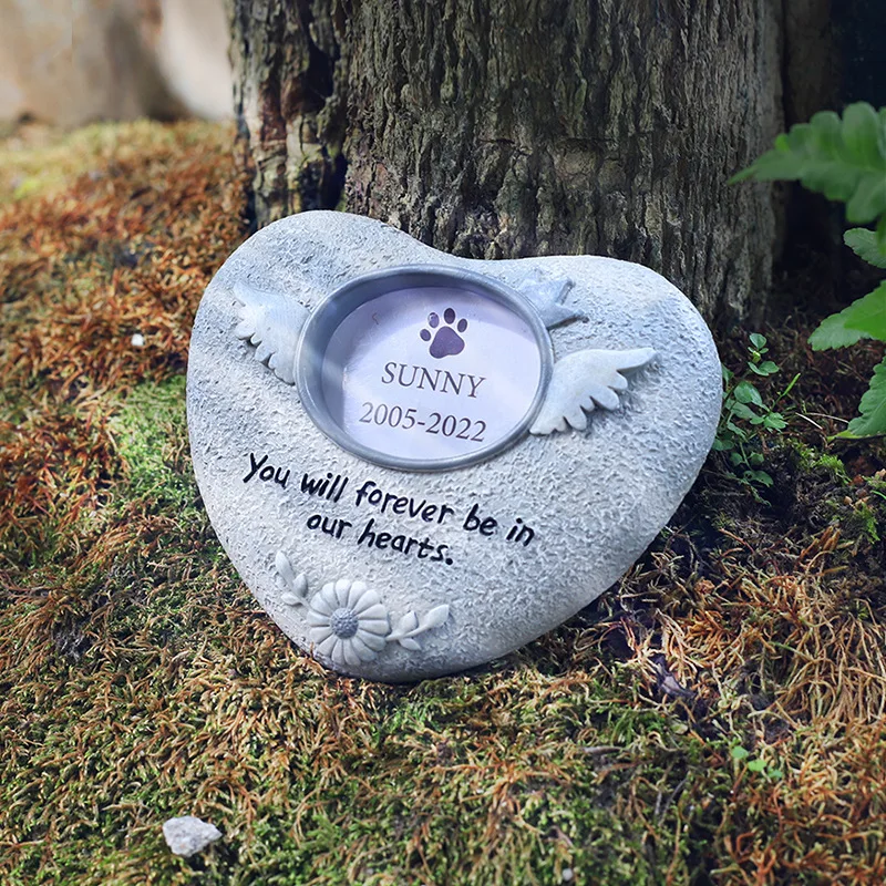 Hond grafsteen hars simulatie herdenkingssteen kat klein dier offertablet handwerk ornament In Memory of