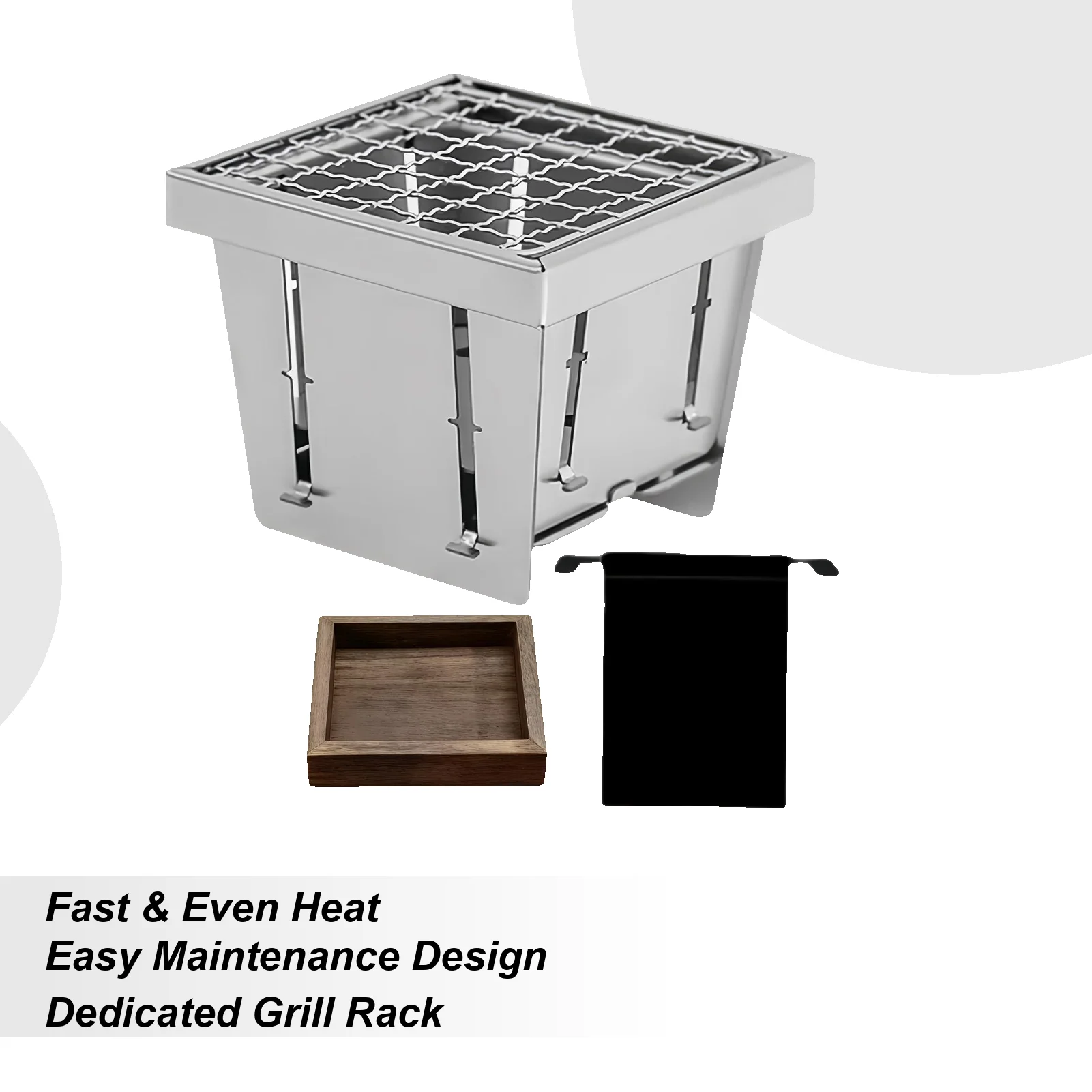 

Складной портативный угольный гриль из нержавеющей стали, компактная плита для барбекю для кемпинга, пешего туризма, пляжа, быстрое настройки приготовления пищи на открытом воздухе