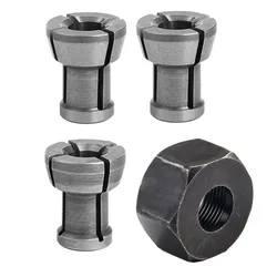 3/4pcs M17 6/6.35/8mm Collet Chuck Adapter With Nut Engraving Trimming Machine Router Accessories Collet Chuck Adapter