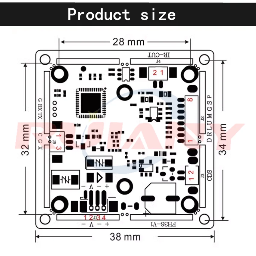 Monitoring camera 1080P HD module FH8536H+SC2336 Low illumination 1/3 motherboard CVBS color