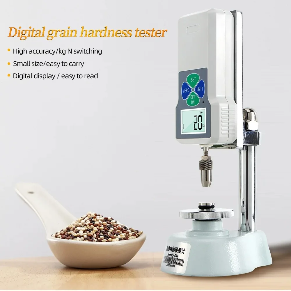 High Precision Grain Hardness Tester LCD Digital Agricultural Instrument Research Test Wheat Rice 20kg196N Sclerometer Durometer