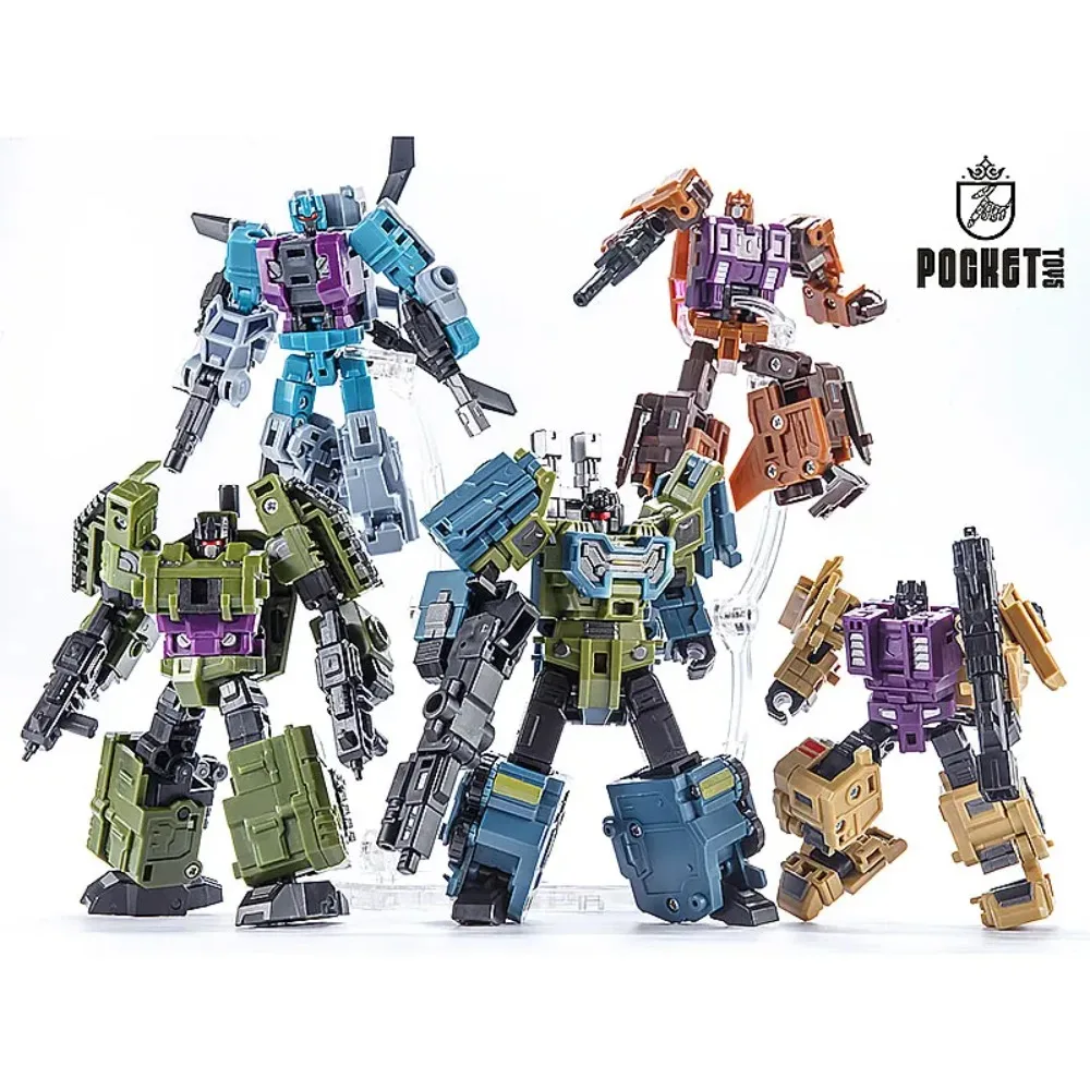 Transformation 5 IN 1 Pocket Toys  Small Scale Bruticus Vortex Onslaught Swindle Blast Off Boy's Toy  a set of 5 Robot