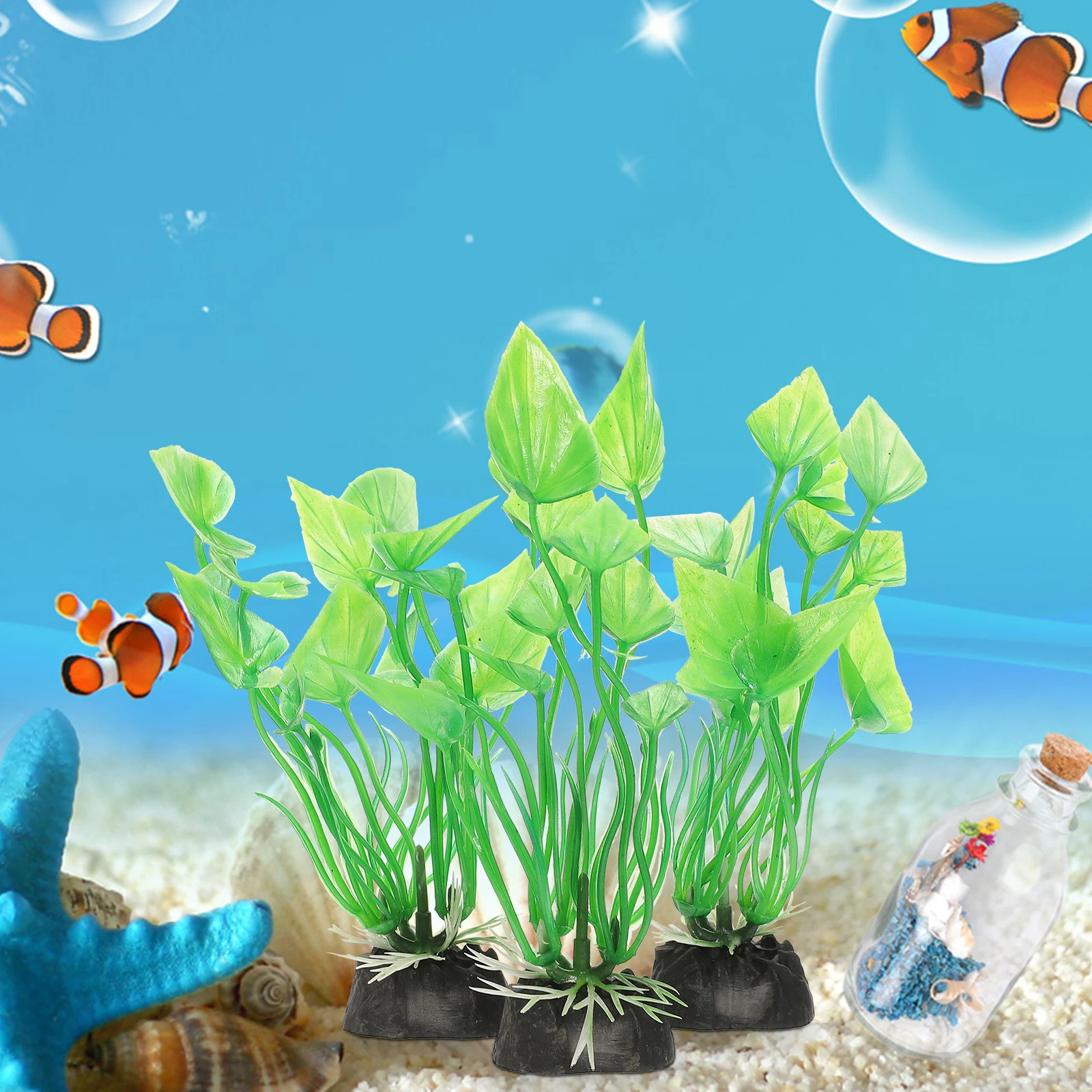 

20pcs Water Decorations Realistic Fake For Fish Tank Decor Underwater Plant Accessories Safe Durable Lifelike Betta Fish Tank
