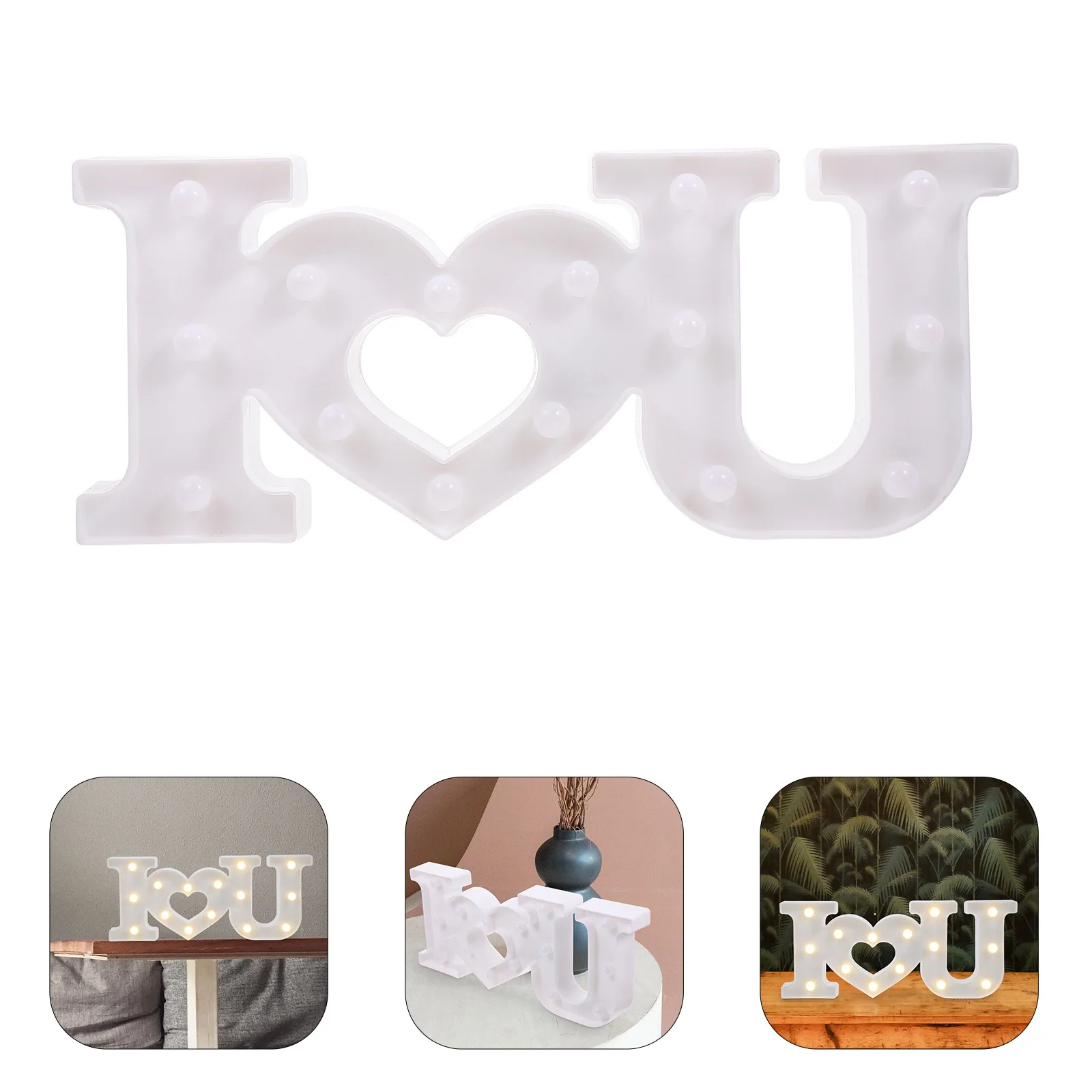 أضواء تصميم الحروف الرومانسية، مصابيح LED رائعة لعيد الحب، أضواء زخرفية إبداعية لتخطيط غرفة المنزل