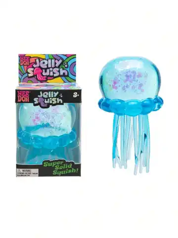 random colorJellyfish Squishy Fidget Toy, Silicone Octopus Water Play Squeeze Toy, Slow Rising Stress Relief Props