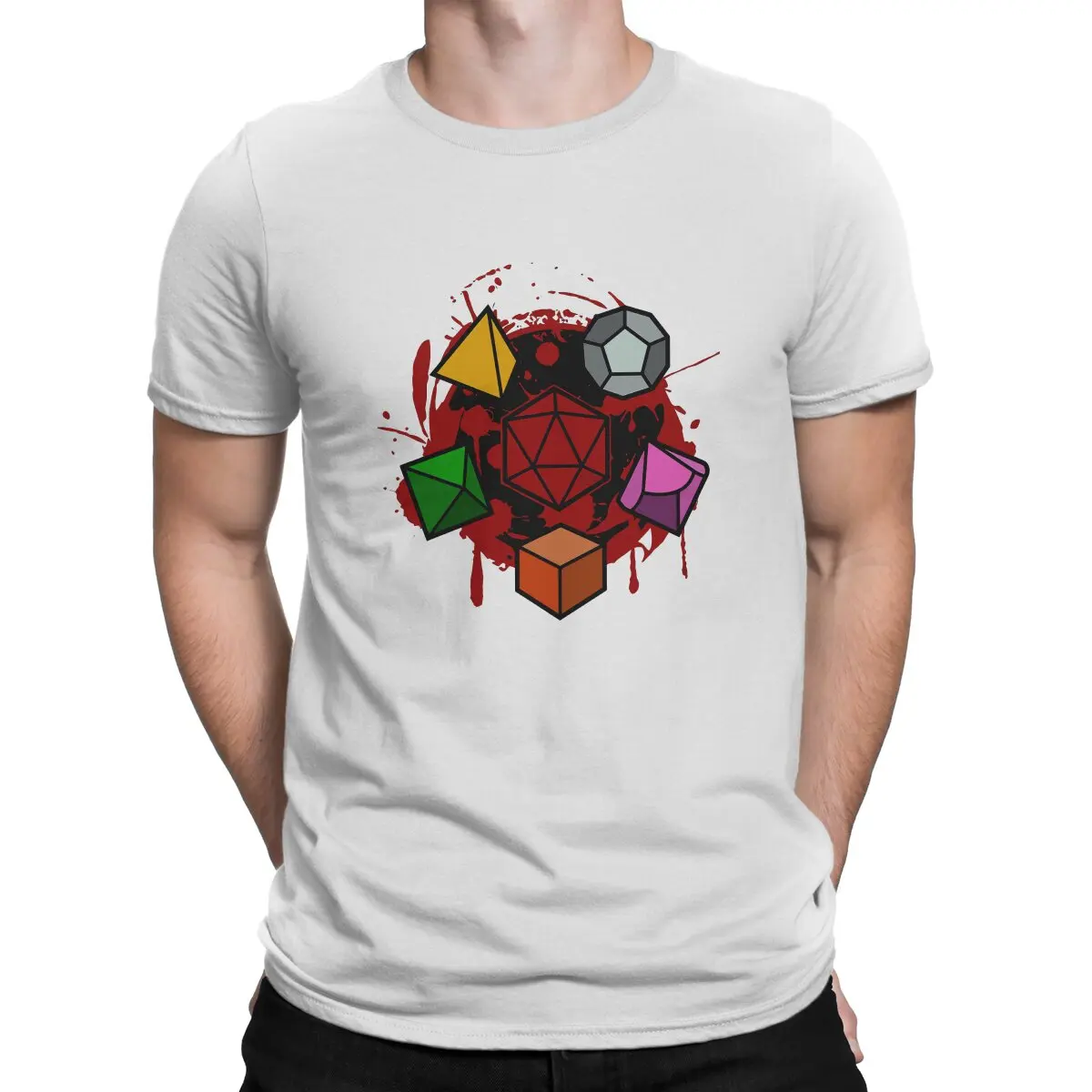 DnD Game Men's TShirt Massacre at the DnD Table Distinctive Polyester T Shirt Original Sweatshirts New Trend