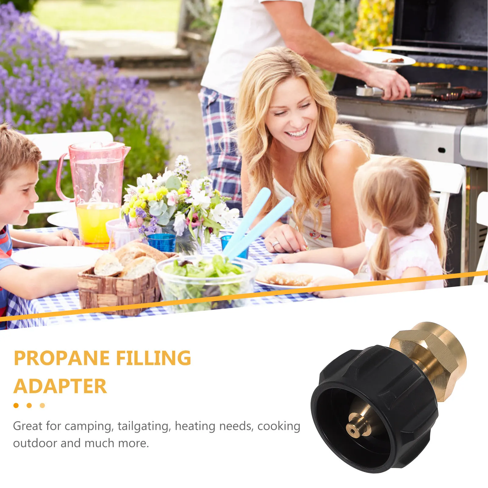 Propane Tank Refill Adapter QCC1 Forged Brass Leakproof Coupler for 20LB 30LB Tanks Camping BBQ Heating