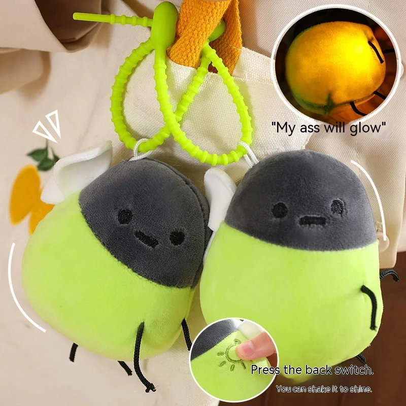 

Glowing Firefly Plush Doll Bag Pendant Toy Couple Key Chain Kawaii Doll Keyring Birthday Gift Ornaments Toy Adult Kid Toy Gift