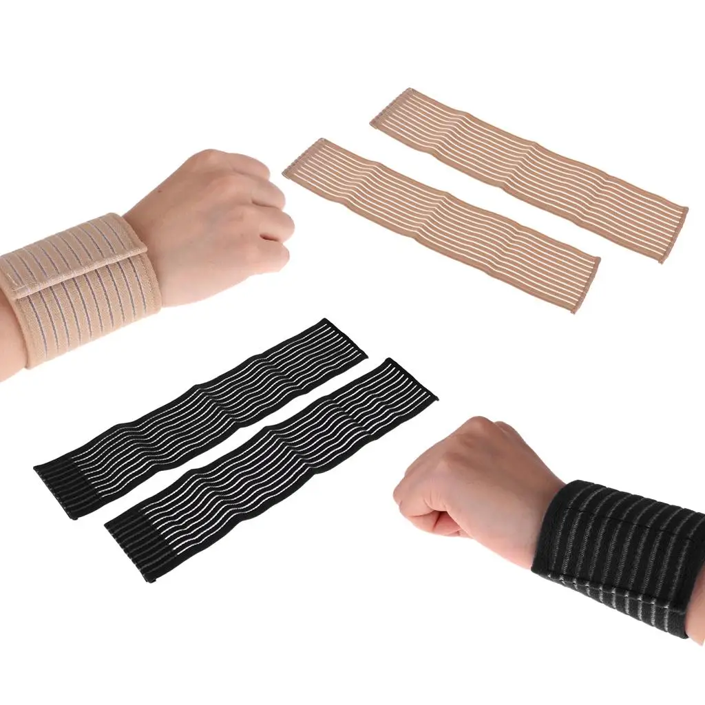 2 Pairs Hand Wristband Wrist Brace Compression , Adjustable & Wear-resisting