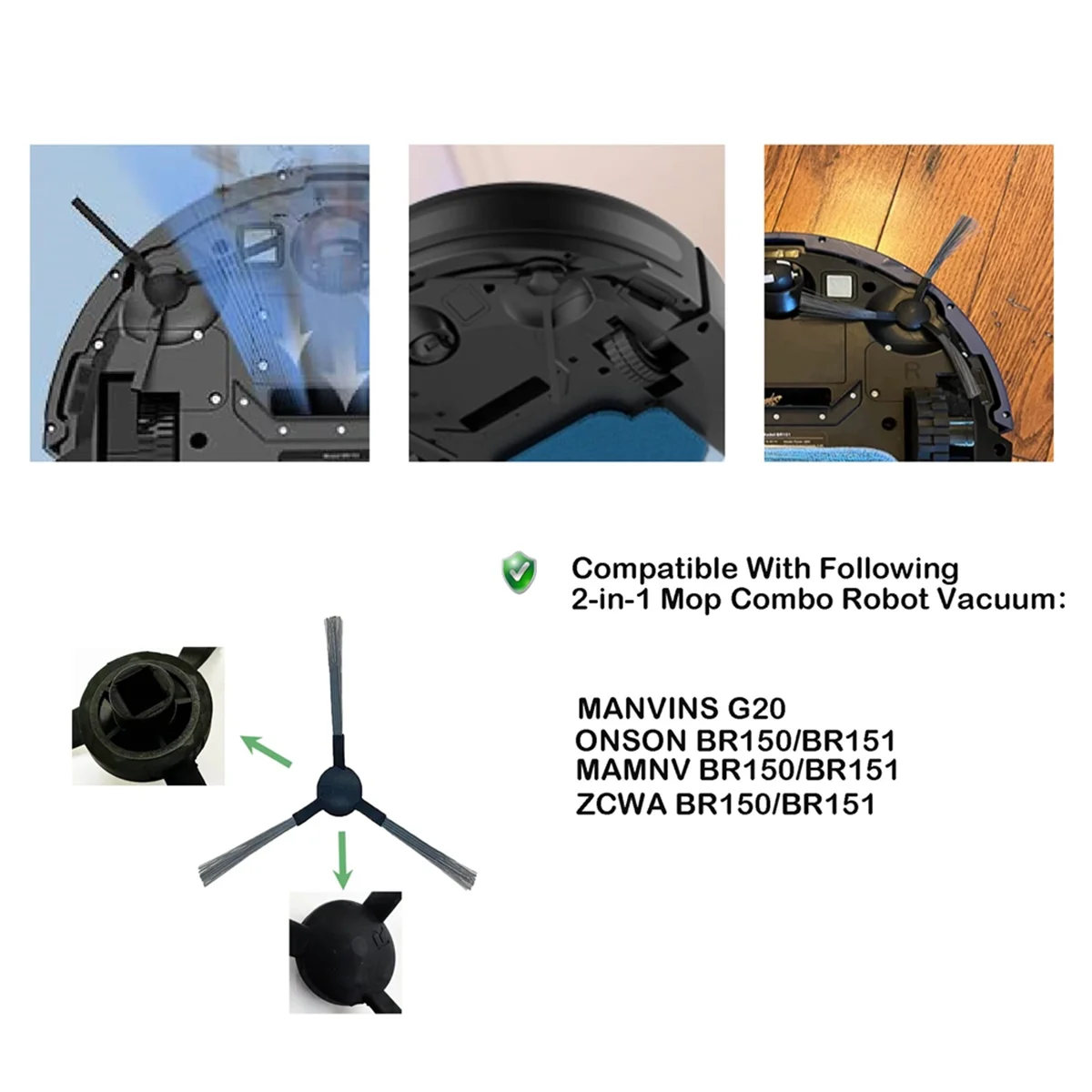 Les nouvelles pièces de rechange pour/BR150/BR151, pour MANVINS G20, pour/GTTVO/EICOBOT BR150/BR15 accessoires pour aspirateur Robot