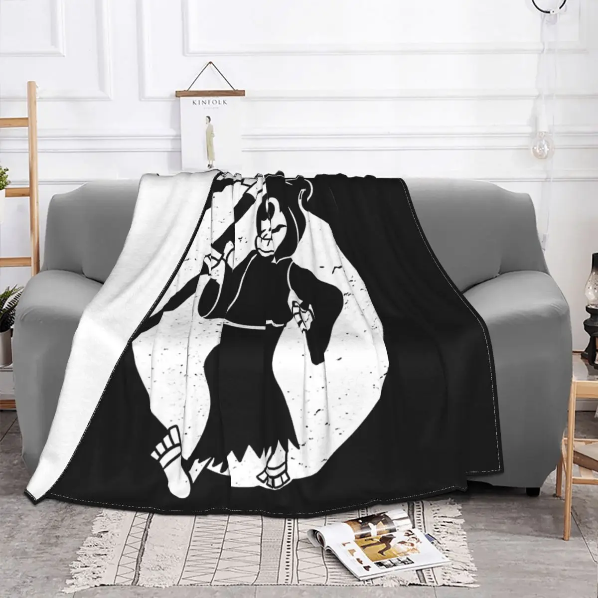 Old Reaper Ultra-Soft Micro Fleece Blanket Black Flannel Blanket