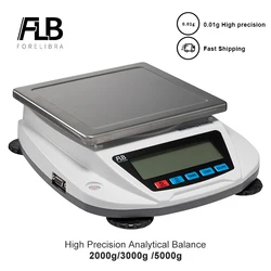 Balance analytique électronique de laboratoire, comptage de précision précis, balance de cuisine numérique, 2kg, 3kg, 5kg, 0.01g