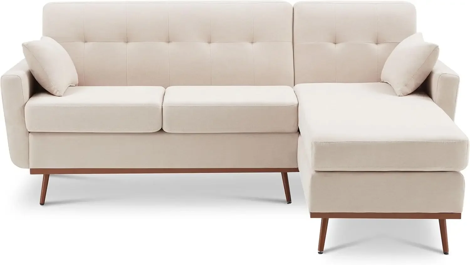 80” Convertible Sectional Couches for Living Room|3 Seat L Shaped Sofa with Removable Pillows,Mid Century Modern Sofa Couch with