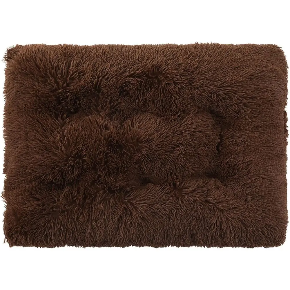 

Уютная плюшевая кровать для кошек и собак — теплый зимний спальный коврик, удобный дом для домашних животных