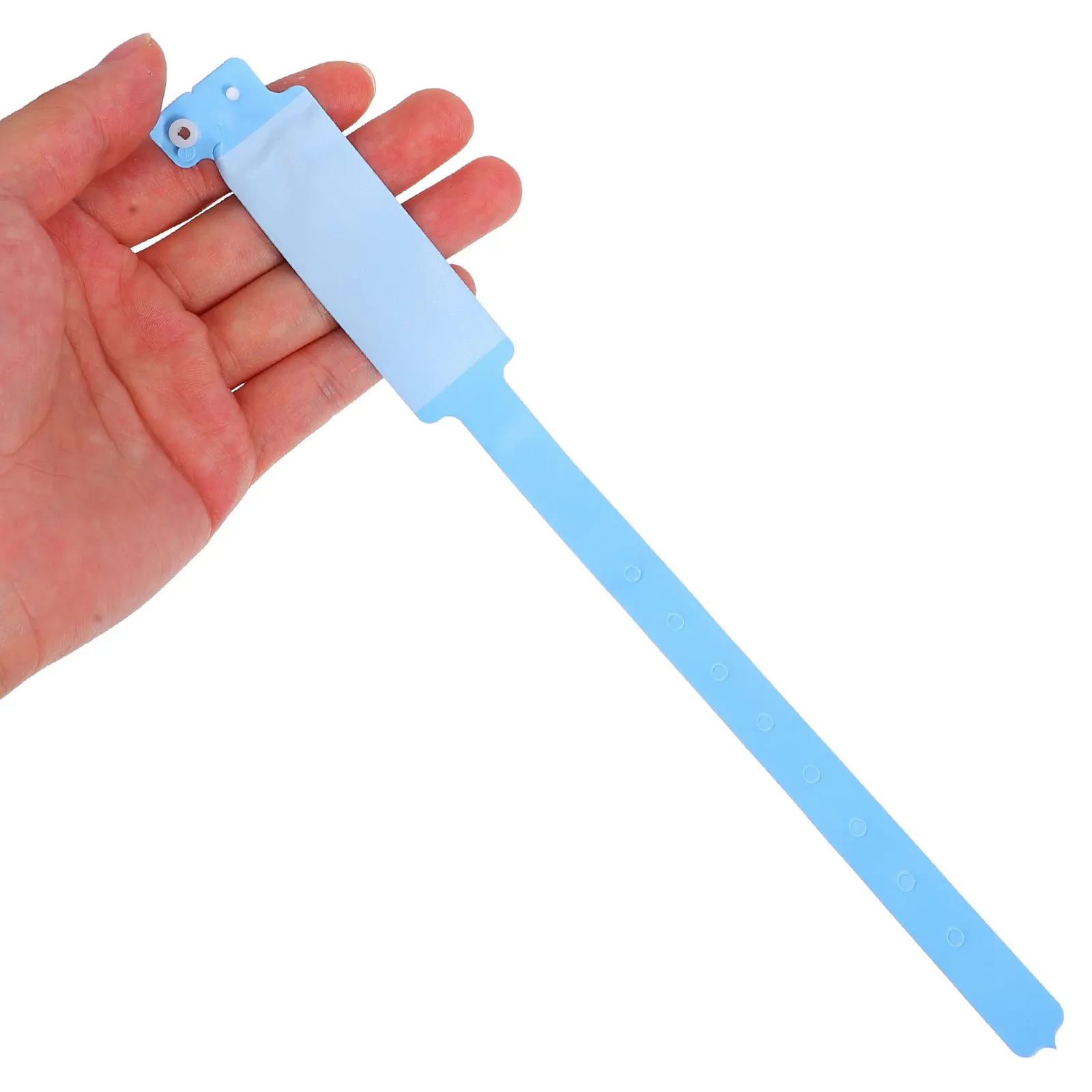 100Pcs Blank Writable Hospital Wristbands Disposable PVC Patient Identification Bracelets for Clinics Emergency Rooms