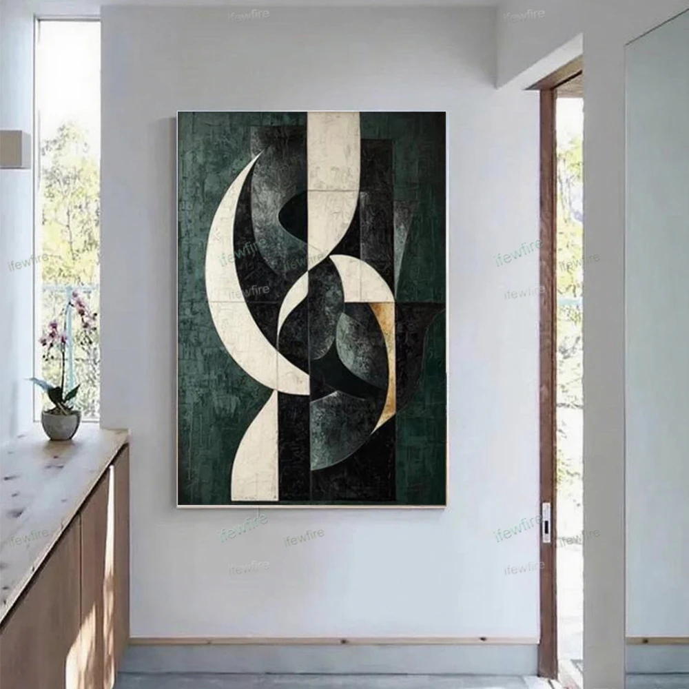 

Floral Mural Canvas Image Modern Poster Hand-Painted Gold Oil Painting Abstract Wall Art Flower Pattern Living Room Home Decor