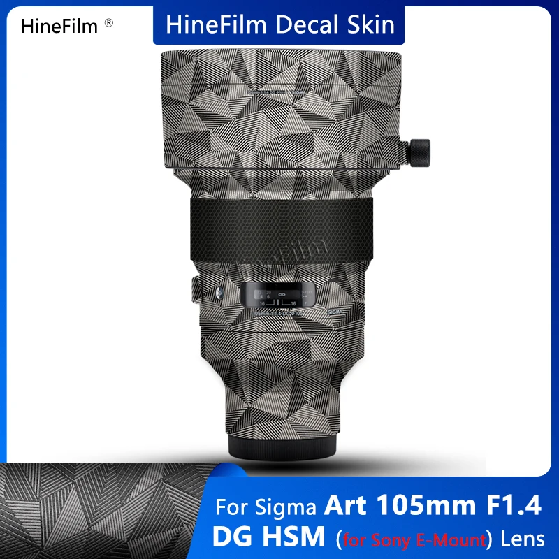 

Hinefilm Skin for Sigma 105 f1.4 art E Mount Lens Sticker 105Art Lens Skin Protector for Sigma 105mm f/1.4 DG HSM Art Wrap Cover