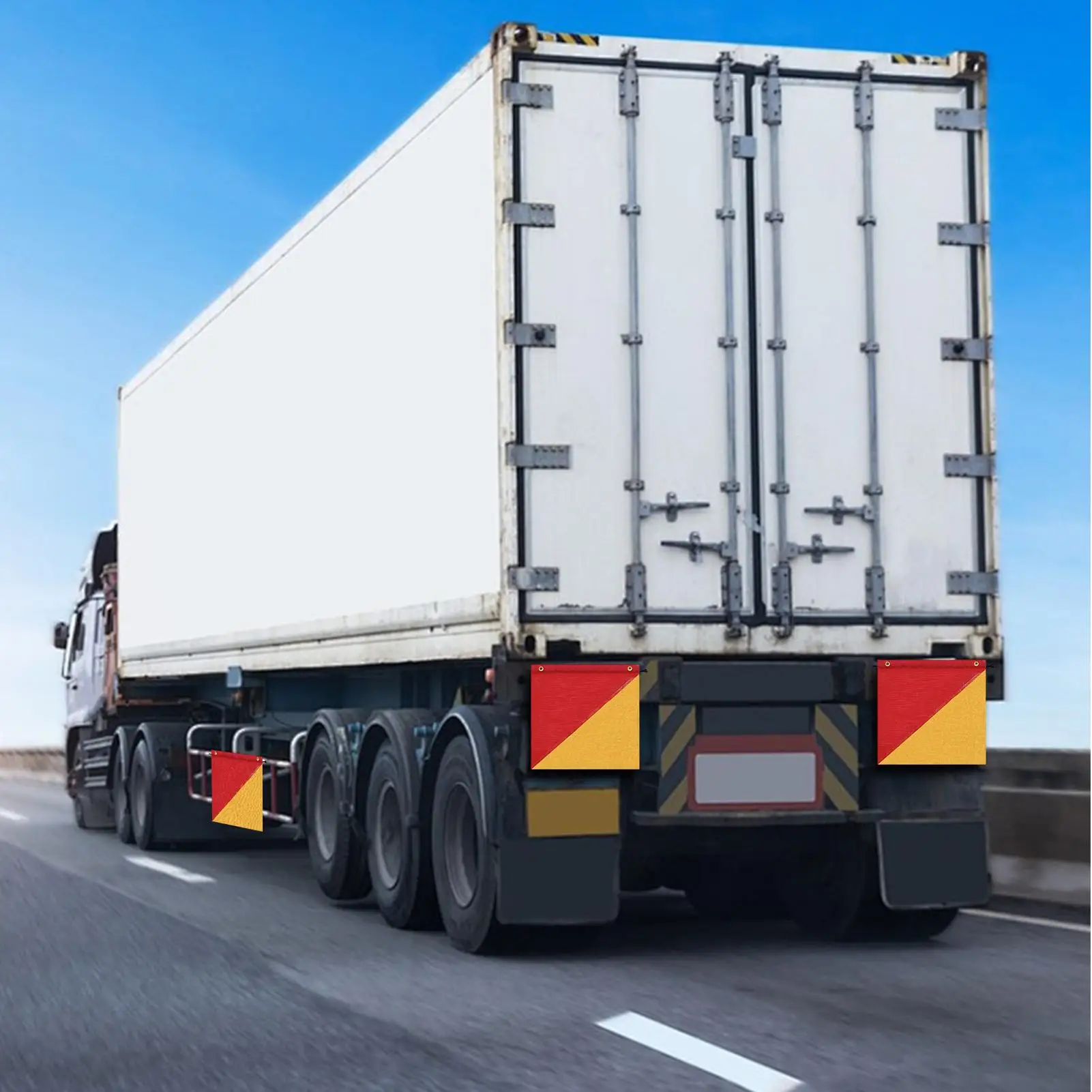 

Флаг для грузовика, 6 шт., предупреждающие флаги безопасности с эластичным шнуром, устойчивый к атмосферным воздействиям баннер, 18 х 18 дюймов, знак высокой видимости для буксира