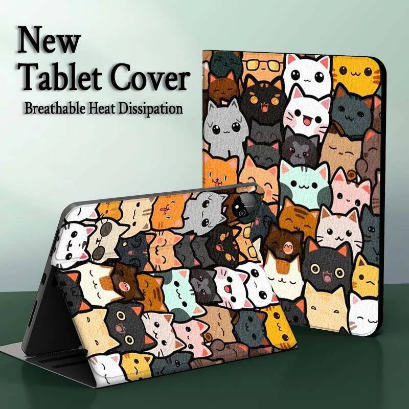 

Cartoon Cat Flower For Huawei MediaPad 3 12 Air SE M6 M5 Lite Pro 10.4 10.8 11 11.5 12.6 13.2 Inch 5G Tablet Case