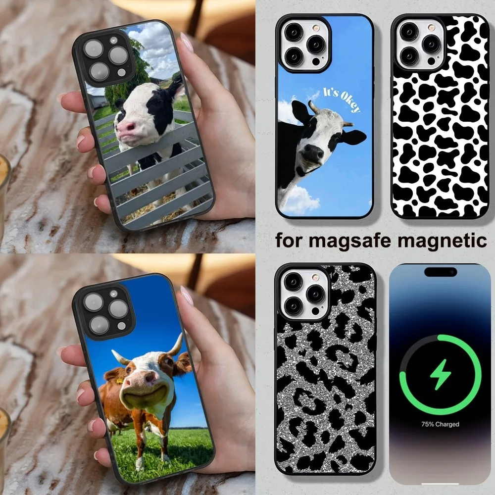 dairy cow Animal Phone Case For iPhone 16,15,14,13,12,11,Plus,Pro,Max,Mini Magesafe Magnetic Wireless Charge