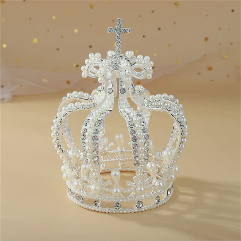 Crystal Vintage Royal Queen King Tiaras and Crowns Men/Women Pageant Prom Diadem Hair Ornaments Wedding Hair Jewelry Accessories