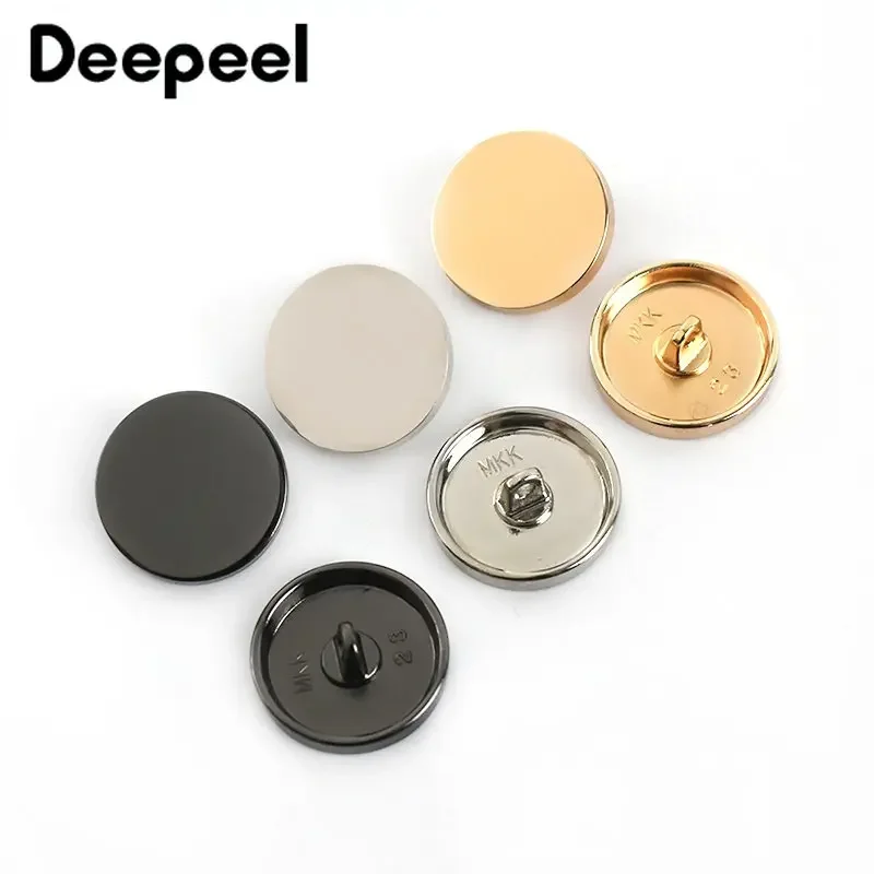 10Sets Metal Round Winter Buttons 12-25mm Decorative Button for Clothes Jacket Coat Jeans Clasp DIY Crafts Sewing Accessories