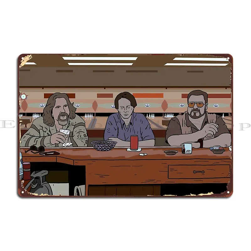 Placa de Metal The Big Lebowski, diseño Vintage, decoración de pared, pared de Club, cueva, cartel de estaño