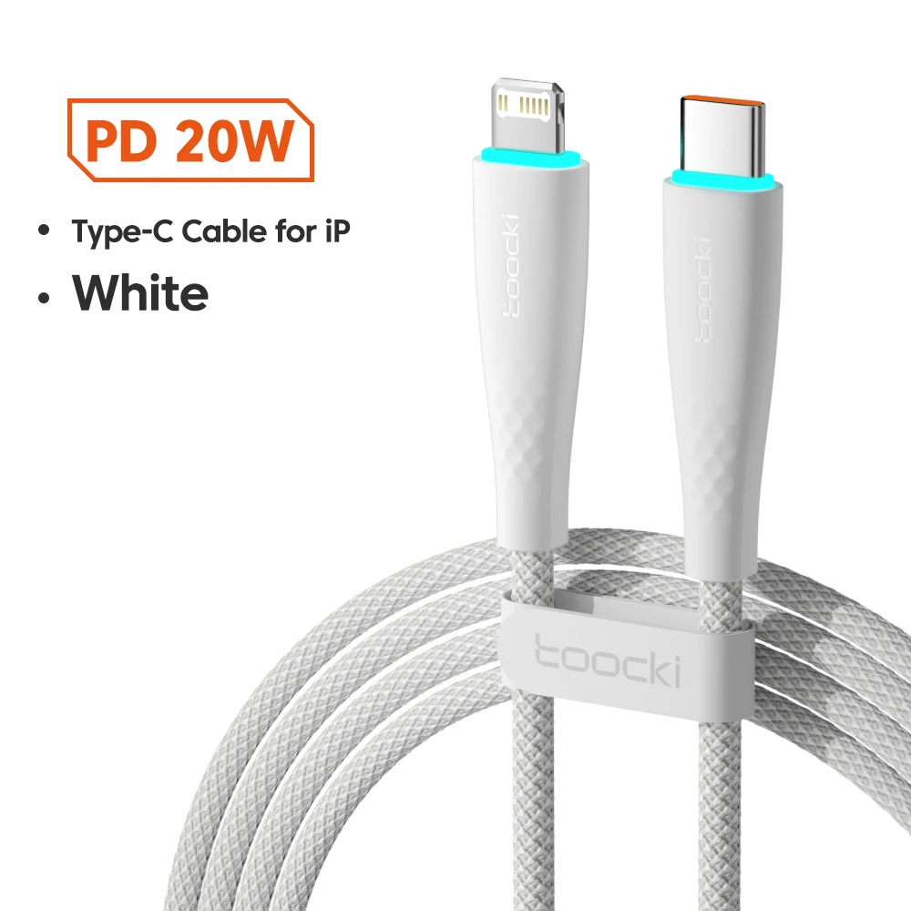 Toocki 20W USB C-Kabel für iPhone 15 14 13 12 11 Pro Max 8 7 Plus PD Schnellladegerät Telefon-Ladedatenkabel für iPad iPhone 1m