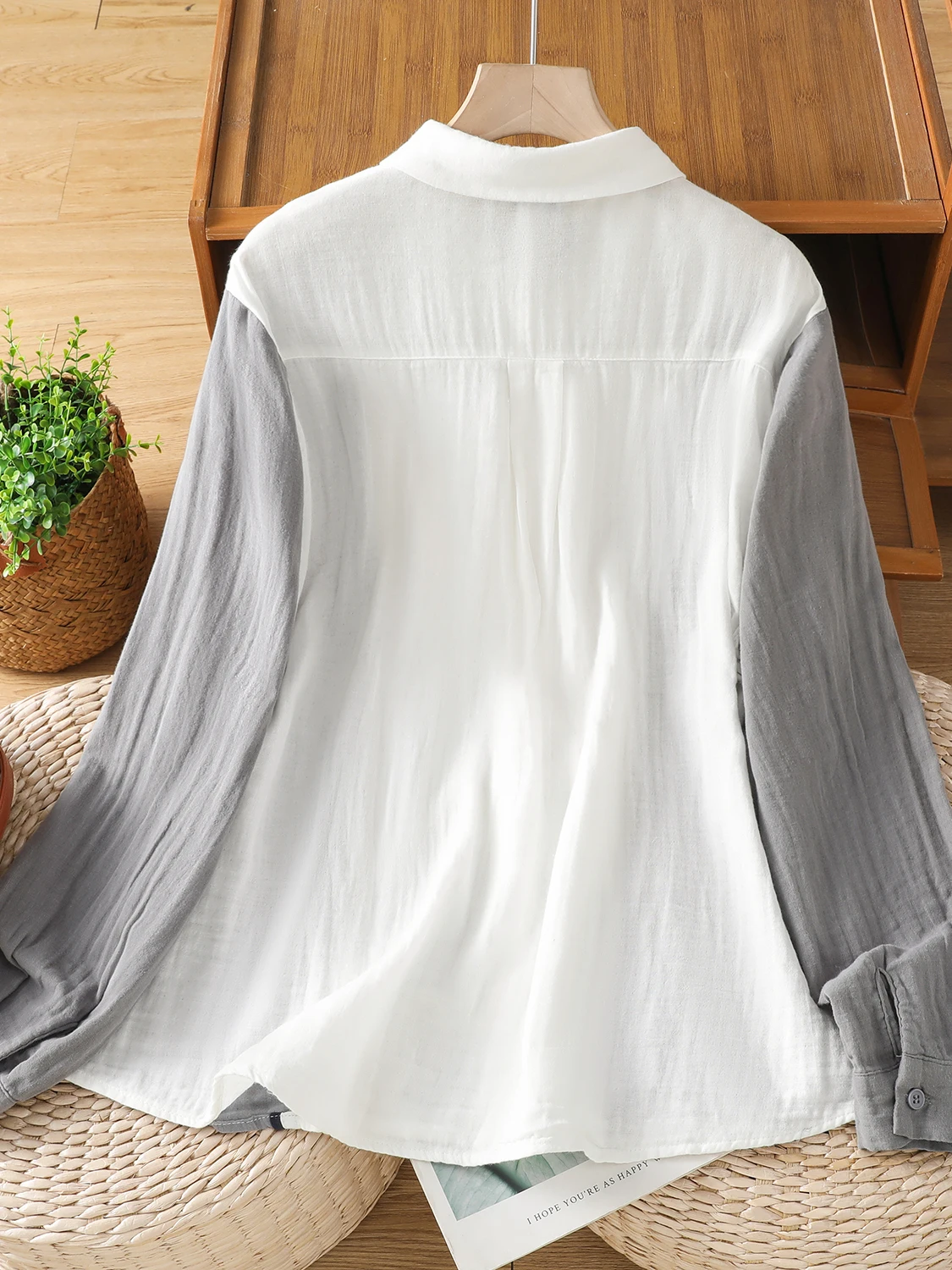 Anti-Aging-Baumwolle irt Damen Loose Long Sve Base Layer Top Doppelschicht Baumwollgarn Casual Sle Frühling Herbst 2025