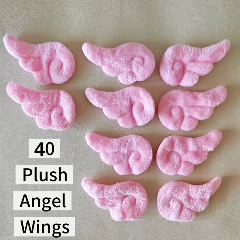 40 pluszowych skrzydeł anioła, urocze akcesoria dla dzieci i dziewczynek, miękkie i słodkie futrzane ubranka, zestaw kart, akcesoria dekoracyjne, skrzydła anioła.