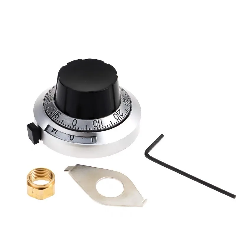 1pc 46MM 0-14 Digital Multi-turn Potentiometer Switch Cap B2 Precision Dial Knob 3590S 7276 Shaft hole diameter 6.35mm