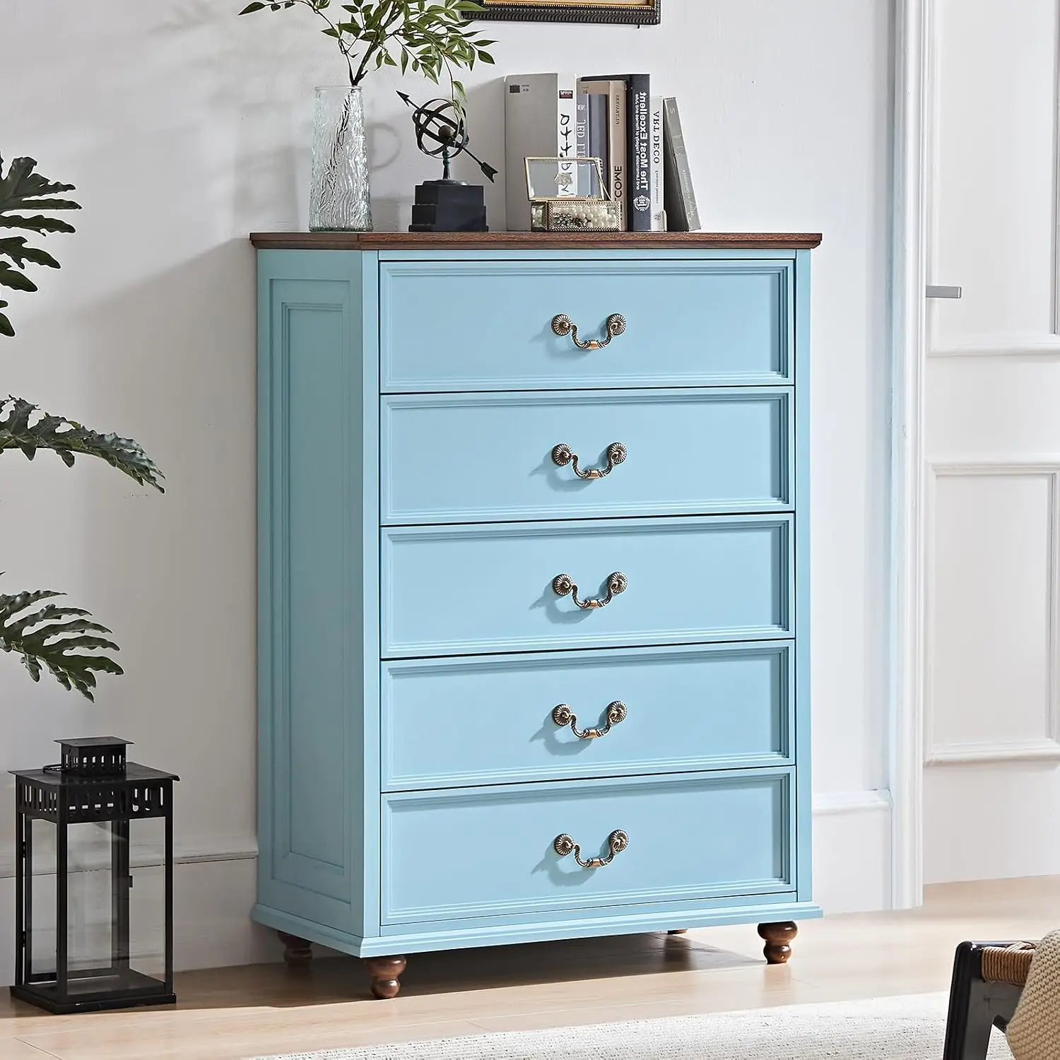 Farmhouse Dresser and Nightstand Set 4