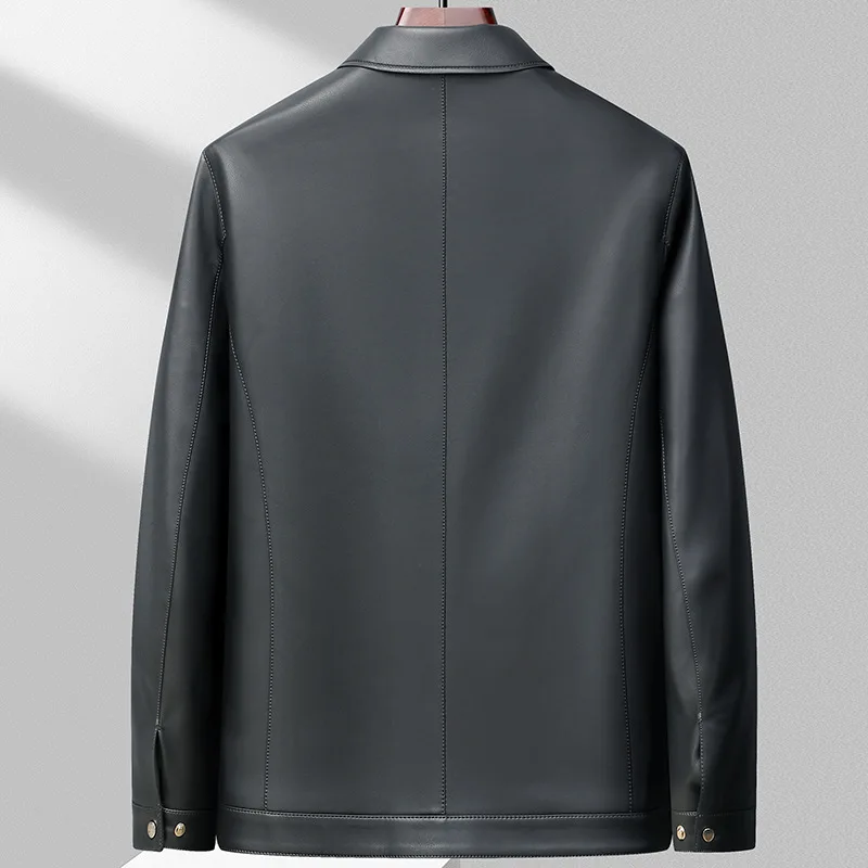 Blouson en cuir décontracté pour homme, tendance, printemps et automne, 2023