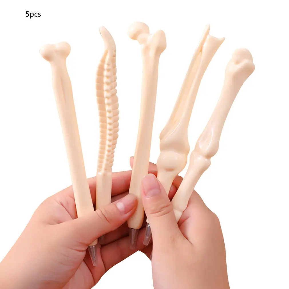 5PCS Bone Shape Ball Point ปากกาแปลกเครื่องเขียนพยาบาลนักเรียนหมอเครื่องเขียนของขวัญขายส่ง Dropshipping