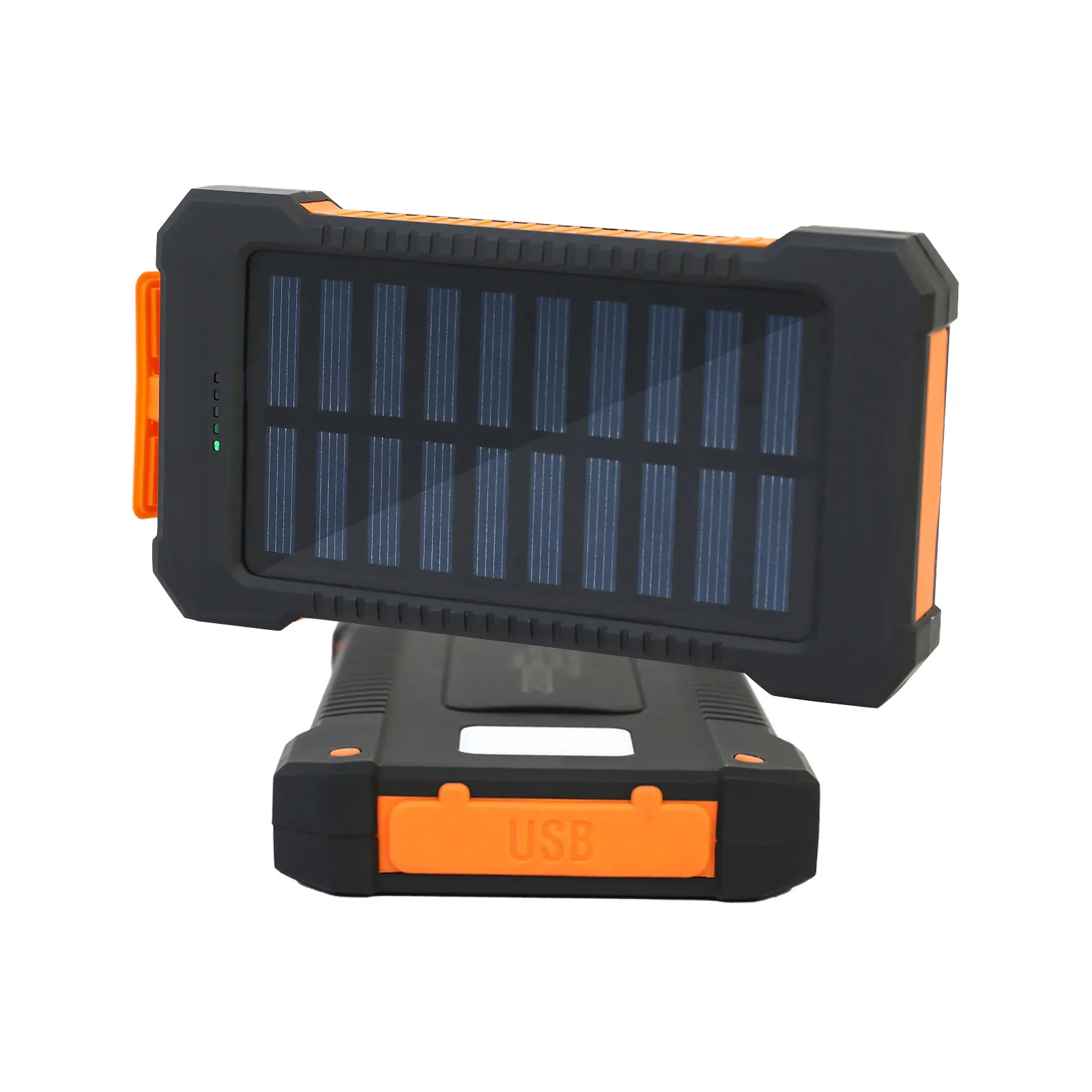 26800mAh Solar Power Bank Wireless Fast Charging 4 Wires PD18W Portable Waterproof with Flashlight For Outdoor iPhone Android