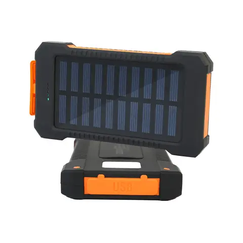 Powerbank solarny 26800mAh, bezprzewodowe szybkie ładowanie, 4 przewody PD18W, przenośny, wodoodporny z latarką do użytku zewnętrznego, iPhone Android
