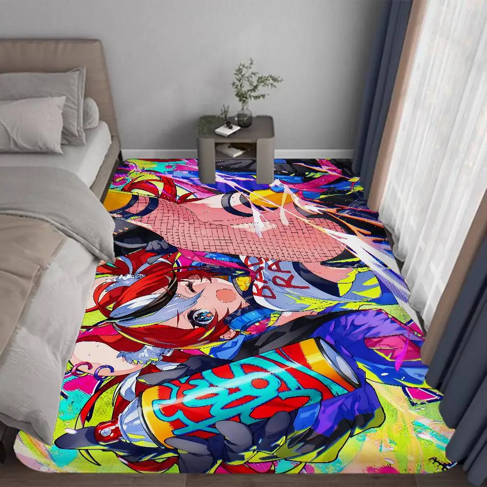 Game H-HololiveS H-Hakos Baelz Bathroom Mat INS Style Soft Bedroom Floor House Laundry Room Mat Anti-skid Welcome Doormat