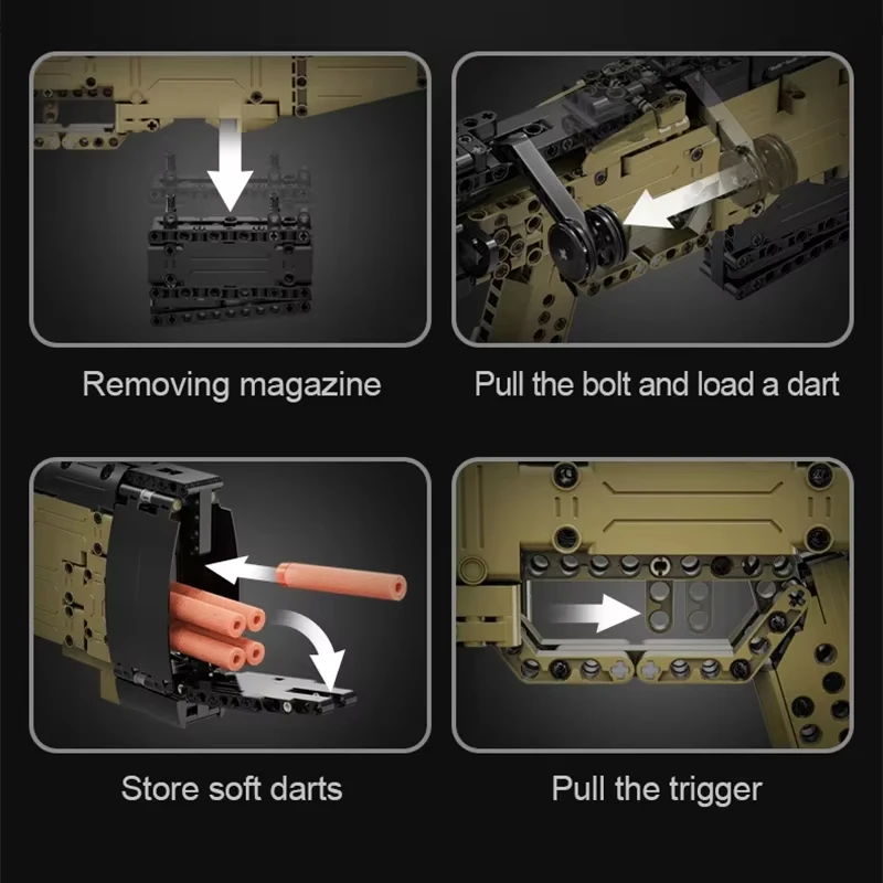 مدينة جديدة التقنية الشرطة العسكرية سلاح قناص بندقية اللبنات AWM ل بندقية الاعتداء لعبة الطوب للأطفال هدايا عيد الميلاد
