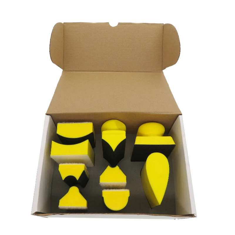 Lot 2 Blocs Ponçage Auto-agrippant 6 Pouces – Souris + Rond Ergonomique – Ponçage Bois Meuble Auto Bricolage