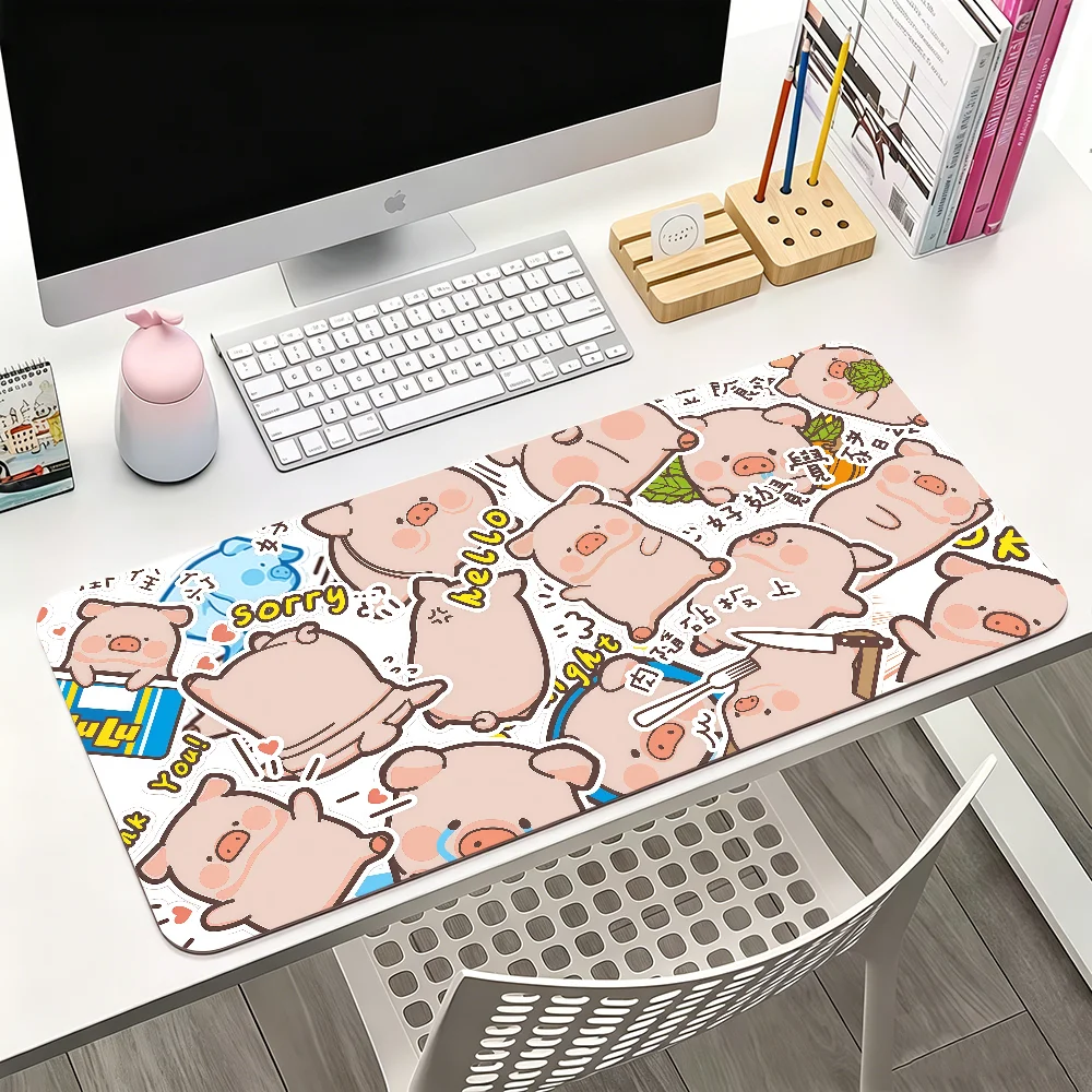 Cartoon Cute Lulu Piggy Mouse Pad For Office Gaming And Keyboards Non-Slip Large Waterproof